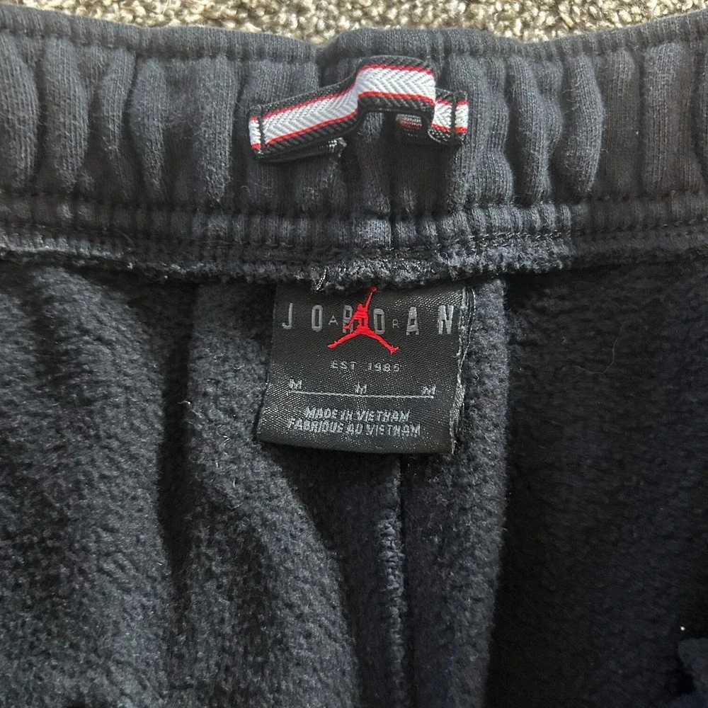 Jordan Fleece Shorts Mens M Black Excellent Embroidered Jumpman Drawstring